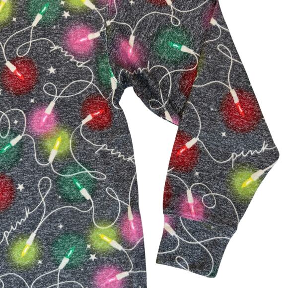New Victoria's Secret Christmas Lights Pajama Top Women's Small Soft Loungewear - Picture 8 of 11